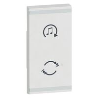 Arteor - MyHOME - Square key cover BUS/SCS - sound source selection - 1 module - white