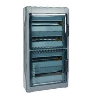 Plexo3 IP65 Surface Mount Enclosure 72 (4x18) Modules 822Hx448Wx161Dmm