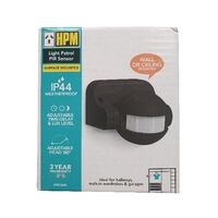 HPM PIR 180° Wall Mount Auto Motion Sensor Black