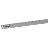 Transcab - Cable grey duct with cover - 2 metre length 25x40mm 2m 12.5mm finger DIN pitch with cover grey