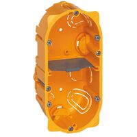 Soliroc - Plastic flush mount box for plasterboard 2 gang 67mm DIA x 50mm deep