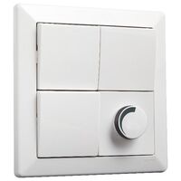 Como - Vertical rotary dimmer trailing edge 2 wire 400VA 240V a.c. with 3x10A switches white