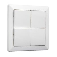 Como - Vertical switch 3 gang 10A 240V a.c. white