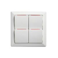 Como - Vertical switch 4 gang 10A 240V a.c. with red line white