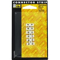 HPM 6 Way Insulated and Earth Terminal Block Connector Strip White