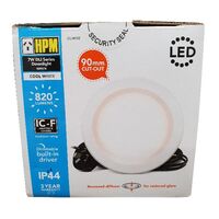 HPM DLI 7W 820lm LED Cool White Dimmable Downlight with Integrated Driver 90mm White