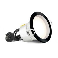 HPM DLI Tri-Colour 7W LED Dimmable Downlight with Integrated Driver Black 90mm
