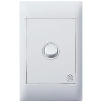 Excel Life - Medical - Common plate - Vertical rocker switch Single Pole Double Throw - antimicrobial & chemical resistant 1 gang 16AX 240V a.c. white