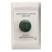 Excel Life - Medical - Common plate - Earth stud (node) - antimicrobial & chemical resistant Equipotential earth stud outlet 1 gang white