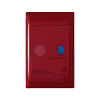 Excel Life - Medical - Common plate - RCD plate 10mA - with power available - antimicrobial & chemical resistant RCD switch with circuit ID - red