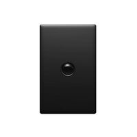 Excel Life 16AX 2 Way Single Pole Double Throw Vertical Rocker Switch 1 Gang Matt Black