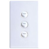 Excel Life 10A Instant Heat Controller Switch 3 Gang Gloss White