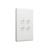 Excel Life 16A 2 Way Single Pole Double Throw Vertical Rocker Switch 4 Gang Matt White