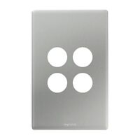 Excel Life Switch Coverplate 4 Gang Matt Silver