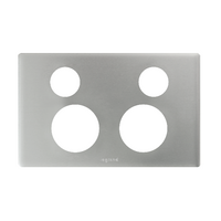 Excel Life Horizontal Double Powerpoint Coverplate Matt Silver
