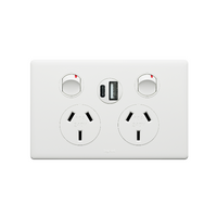 Excel Life 10A Double Powerpoint with Integrated USB Type A+C Chargers Matt White