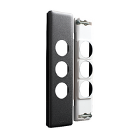 Excel Life Architrave Grid & Plate 3 Gang Urban Grey