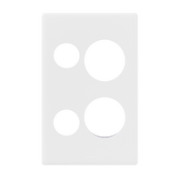 Excel Life Vertical Double Powerpoint Coverplate Gloss White