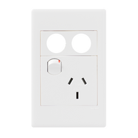 Excel Life 10A Vertical Single Powerpoint with 2 x Extra Function Hole Gloss White