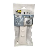 HPM VIVO 10A 3 Gang Architrave Switch White