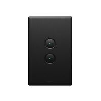Excel Life Smart Dimmer 2 Gang Matt Black