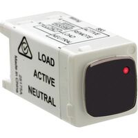 HPM 5A Single Pole 3 Wire Electronic Push Button Switch with LED Black