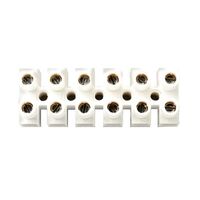 HPM 6 Way Insulated and Earth Terminal Block Connector Strip White