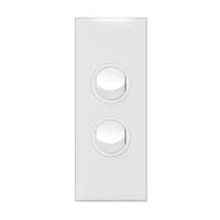 HPM VIVO 10A 2 Gang Architrave Switch White