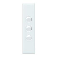 HPM VIVO 10A 3 Gang Architrave Switch White