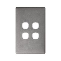 Linea - Coverplate 4 gang gun metal