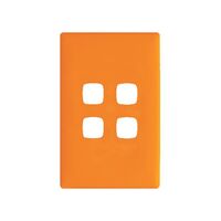 Linea Coverplate 4 gang orange crush