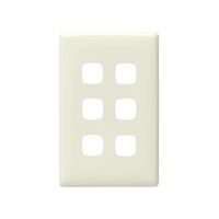 Linea Grid & plate only 6 gang cream