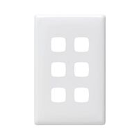 Linea - Coverplate 6 gang white