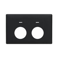 Linea - Coverplate for autoswitch double powerpoint with extra safety midnight