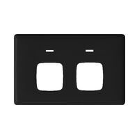 Linea - Powerpoint coverplate 2 gang autoswitch black