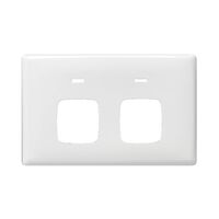 Linea - Powerpoint coverplate 2 gang autoswitch white