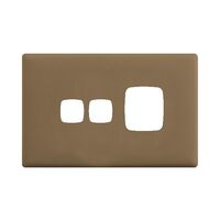 Linea Powerpoint coverplate 1 gang with extra hole ninja khaki