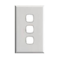 Excel - Grid & plate For 770 series mechanisms - 3 gang gloss white