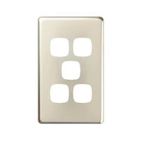 EXCEL - 5 Gang Switch Coverplate only - Stainless Steel