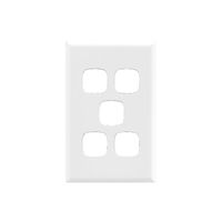 Excel - Switch coverplate 5 gang white