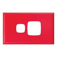Excel - Single powerpoint coverplate 1 gang Red
