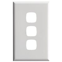 Excel - Switch coverplate 3 gang gloss white