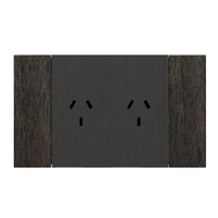 Bticino Living Now 4 Module Double Powerpoint Coverplate Walnut
