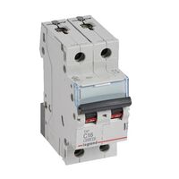 TX³ - MCB 6000 - Thermal magnetic circuit breaker - C curve - prong/fork type supply busbar - 2P - 230/400V a.c. - 16A - 2 module
