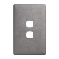 Linea - Coverplate 2 gang gun metal