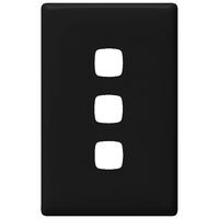 Linea - Coverplate 3 gang black