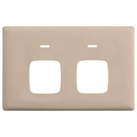 Linea Powerpoint coverplate 2 gang autoswitch ghost gum