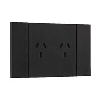 Bticino Living Now 10A AU Autoswitched Double Powerpoint Black