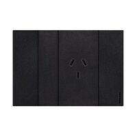 Bticino Living Now 10A AU Autoswitched Single Powerpoint Black