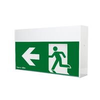 Large 48m LED Exit sign - single sided running man left with NiMh battery - DALI